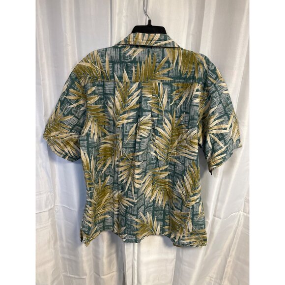 Ono & Company XXL Tropical Leaf Short Sleeve Button-Up Shirt - Picture 4 of 5